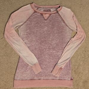 Ruff Hewn Long Sleeve, Marled Shirt with Zipper Accent